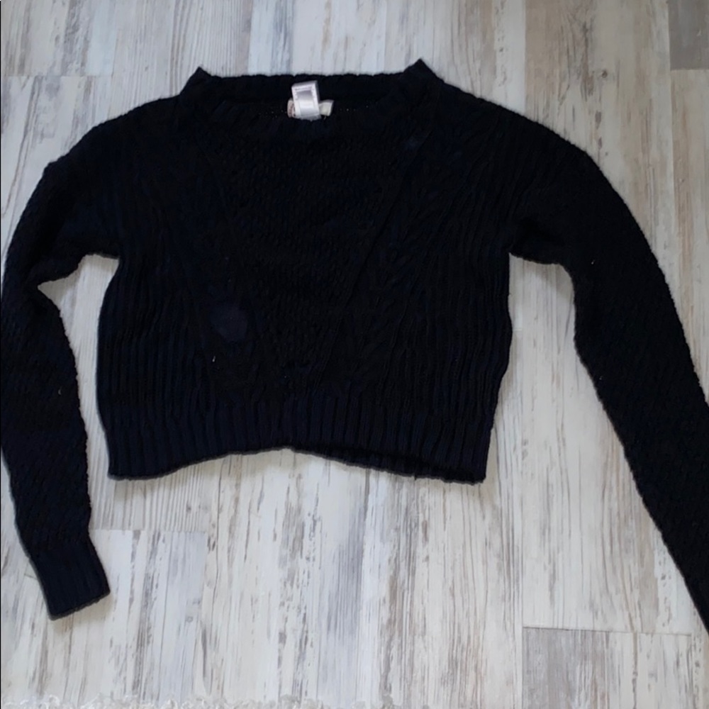Cropped Black Sweater